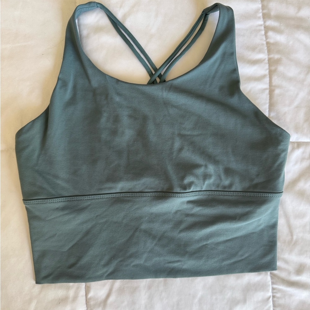 Women's Cross-Back Sports Bra - Teal Blue Green